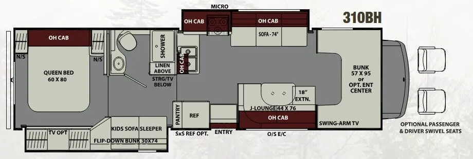 Coachmen Leprechaun 310BH floor plan