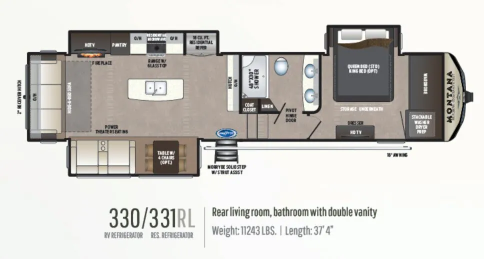 Keystone Montana High Country 331RL floor plan