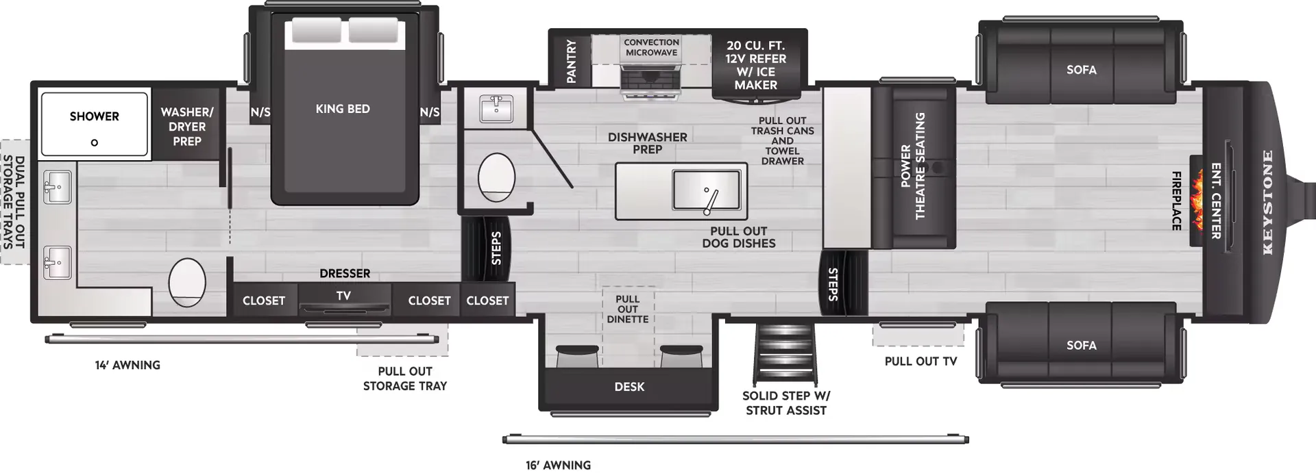 Keystone Montana 3800FL floor plan