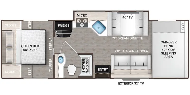 2023 Thor Motor Coach Freedom Elite 28HE - Floor plan