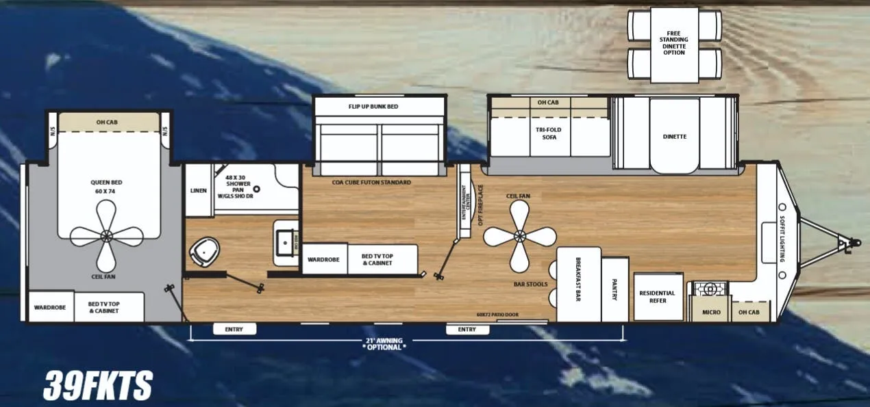 Coachmen Catalina Destination 39FKTS floor plan