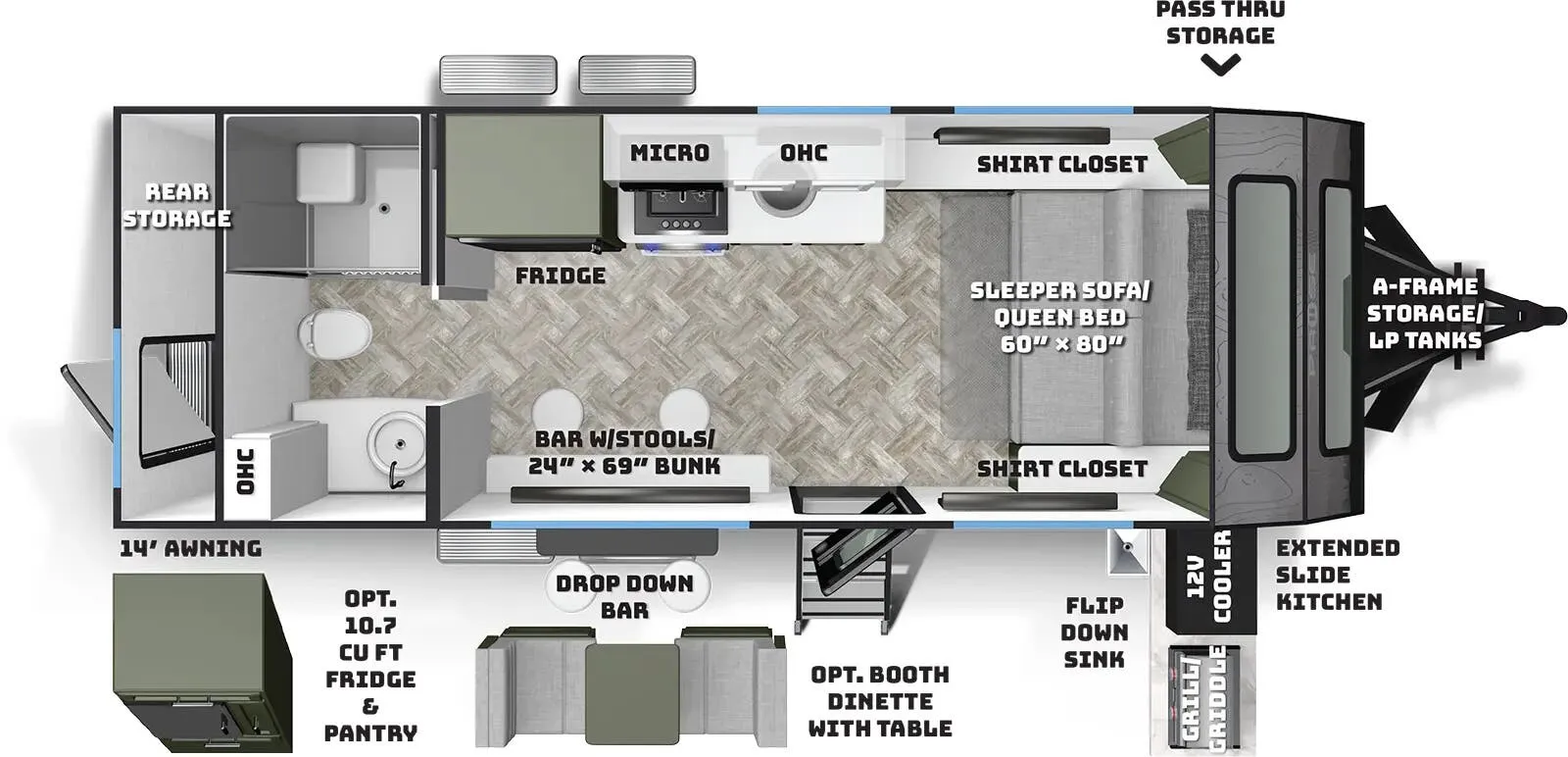 2025 Palomino Pause 20.3 - Floor plan