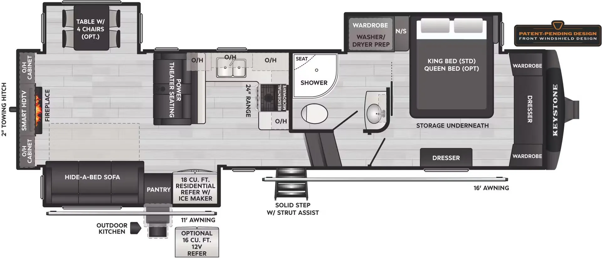 2026 Keystone Montana High Country 311RD - Floor plan