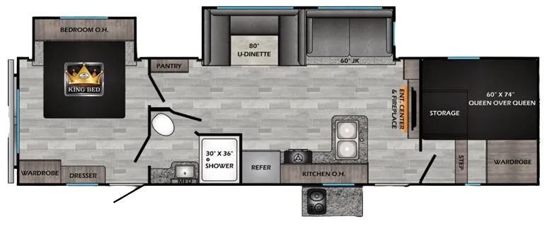 CrossRoads Zinger 320FB floor plan