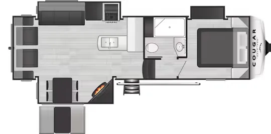 Keystone Cougar Half-Ton 27SGS floor plan