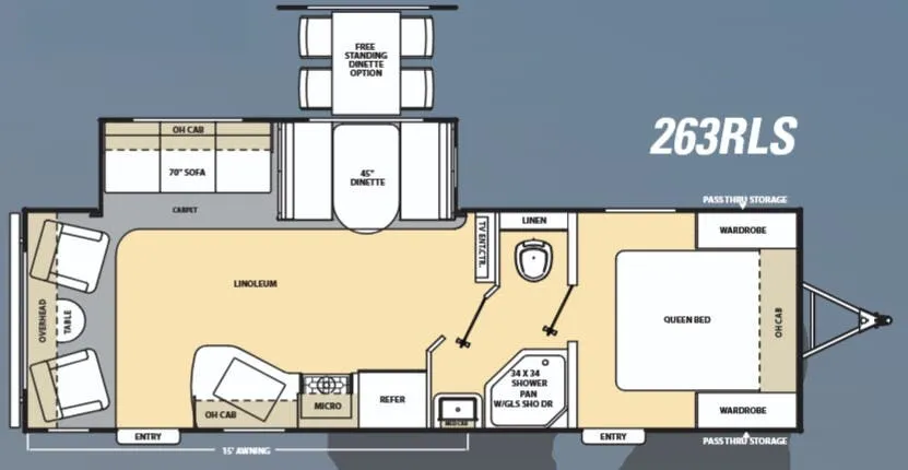 Coachmen Catalina 263RLS floor plan
