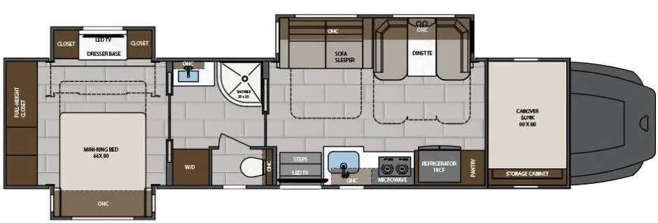 Renegade RV Classic 41CRW floor plan