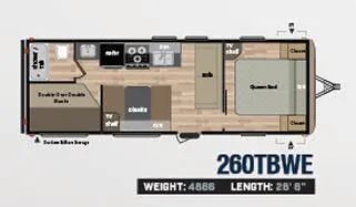 Keystone Springdale 260TBWE floor plan