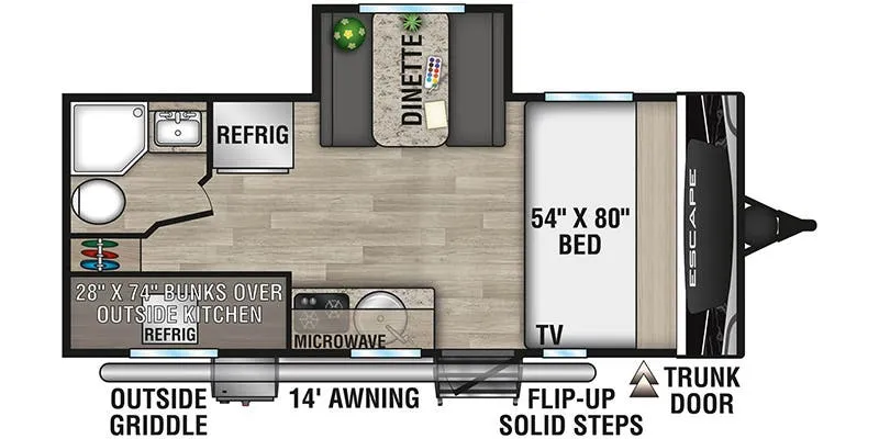 K-Z Escape E191BHK floor plan