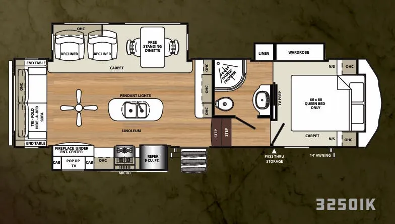 Forest River Sierra HT 3250IK floor plan