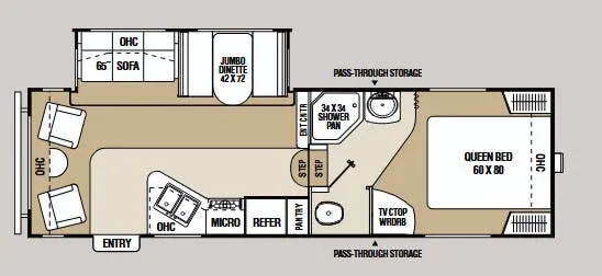 Coachmen Chaparral Lite 267RL floor plan