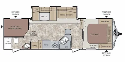 2012 Keystone Cougar Lite 28RBS - Floor plan