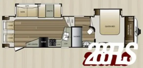 Keystone Cougar 288RLS floor plan