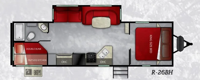 Cruiser RV Radiance 26BH floor plan