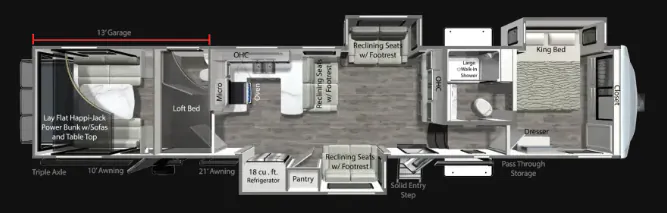 Dutchmen Voltage 4225 floor plan