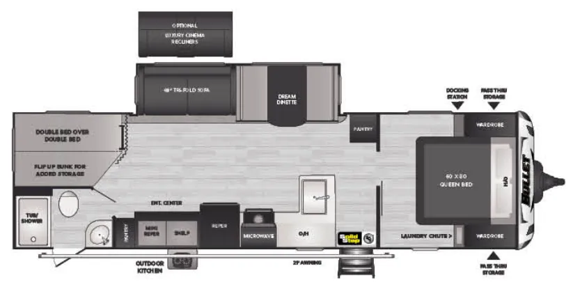 Keystone Bullet 290BHSWE floor plan