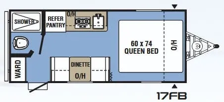 2017 Coachmen Clipper 17FB - Floor plan