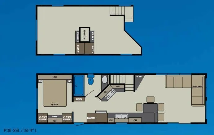Canterbury RV Parkvue P38-SSL floor plan