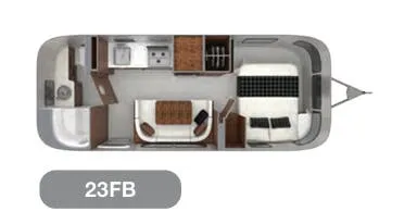 Airstream Globetrotter 23FB floor plan