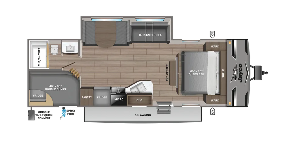 2023 Jayco Jay Flight 267BHSW floor plan