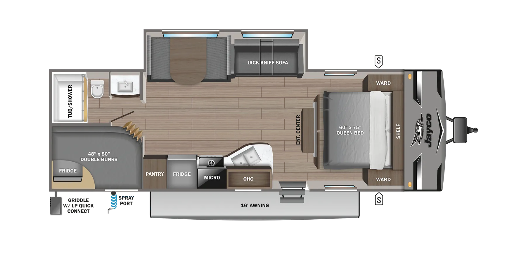 2023 Jayco Jay Flight 267BHSW - Floor plan