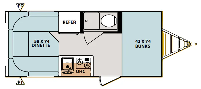 Forest River R-Pod RP-172 floor plan