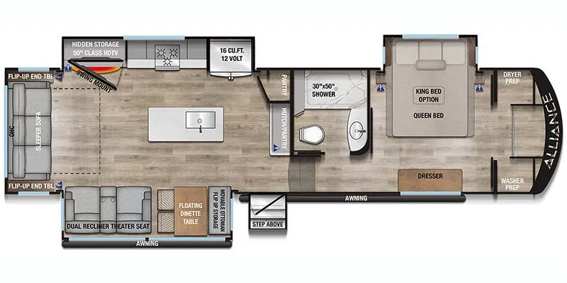 2025 Alliance RV Avenue 32RLS - Floor plan