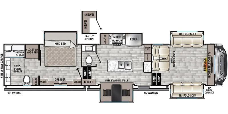 2022 Forest River Cedar Creek 371FL - Floor plan