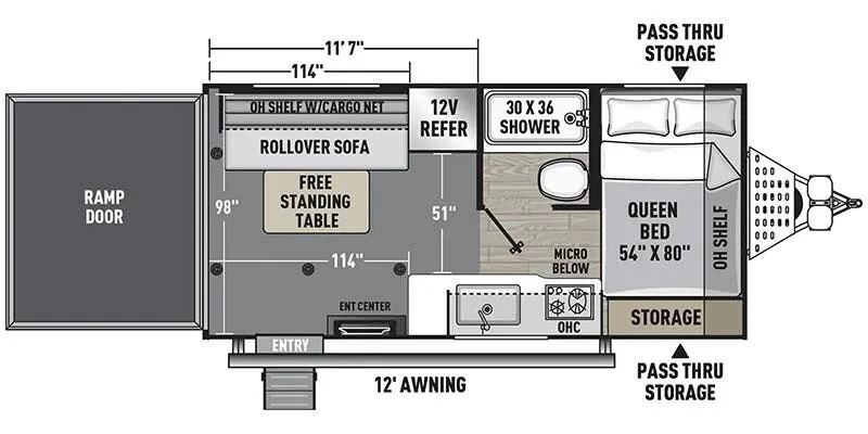 Coachmen Adrenaline 18LT floor plan