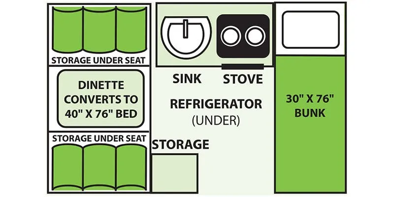 Aliner Ranger 10 Dual Bunk floor plan