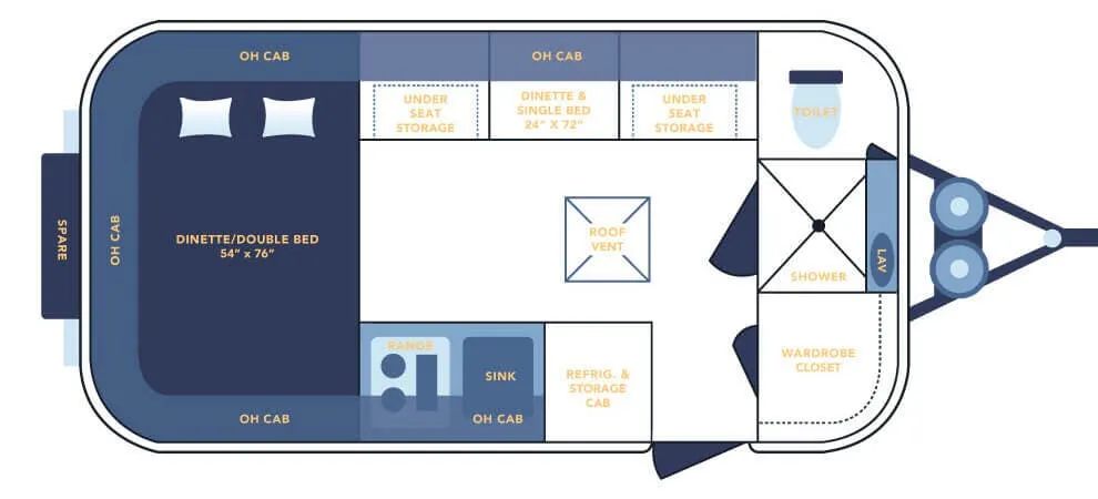 Casita Spirit DELUXE floor plan