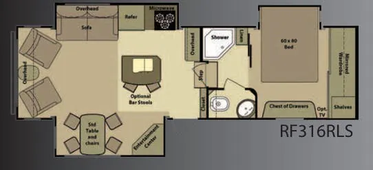 Highland Ridge Open Range Roamer RF316RLS floor plan