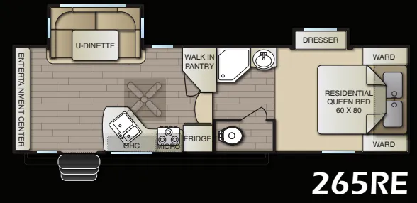 Pacific Coachworks Panther 265RE floor plan