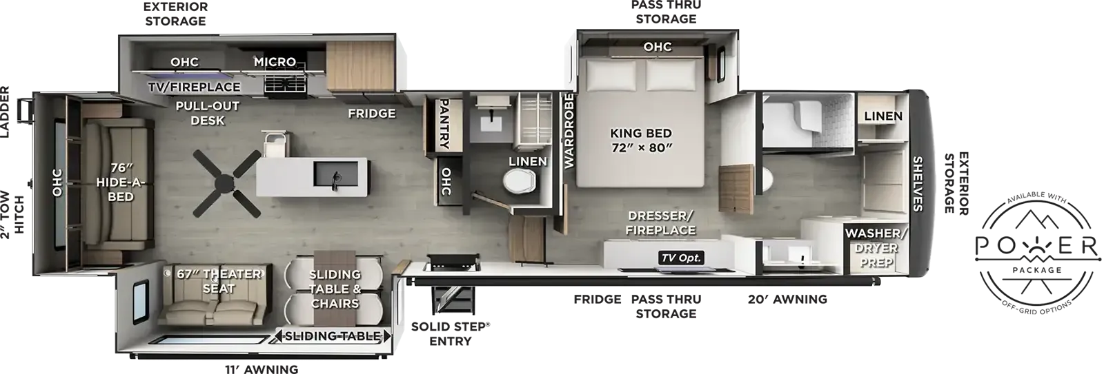 Forest River Flagstaff Classic 401CFB floor plan