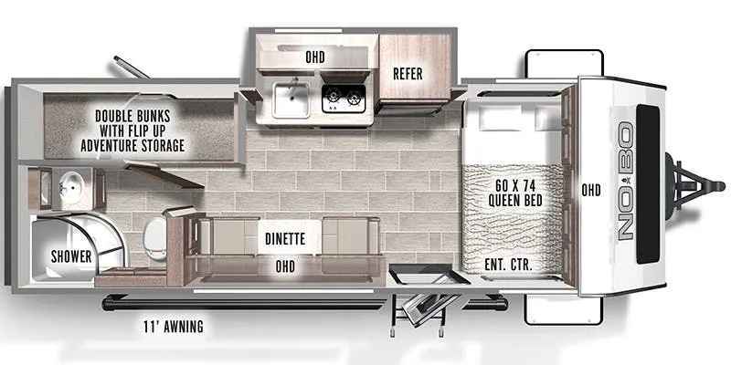 2022 Forest River No Boundaries NB16.6 - Floor plan