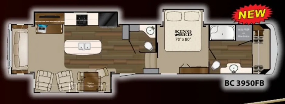 Heartland Big Country Pearl Edition 3950FB floor plan