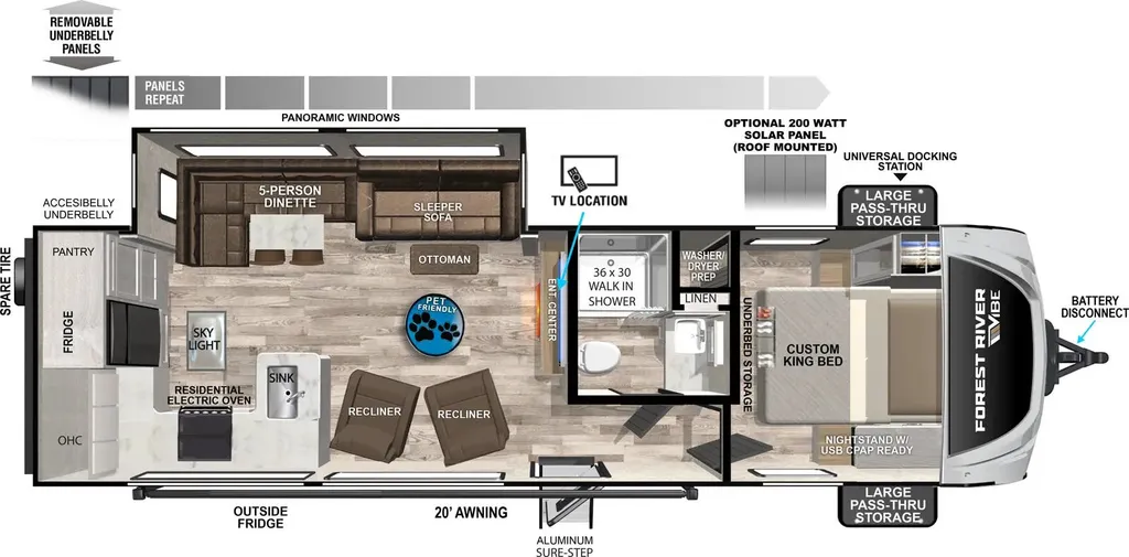 2025 Forest River Vibe 2600RK floor plan
