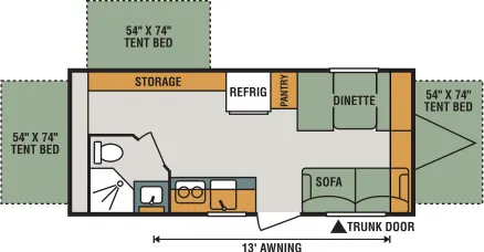 K-Z Escape E180RBT floor plan