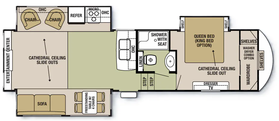 Forest River Cedar Creek Silverback 29RE floor plan