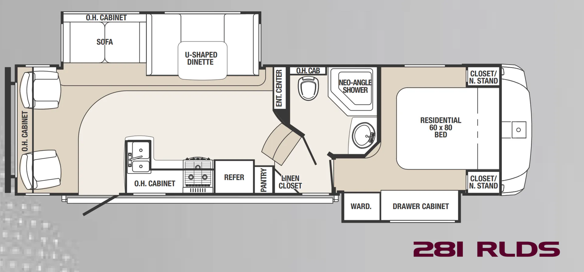 Palomino Sabre Silhouette 281 RLDS floor plan