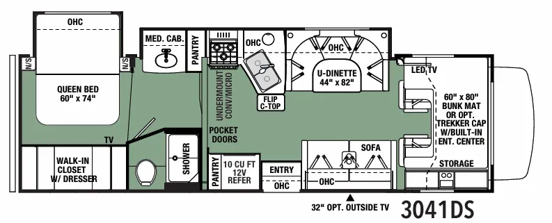 Forest River Forester Classic 3041DS floor plan