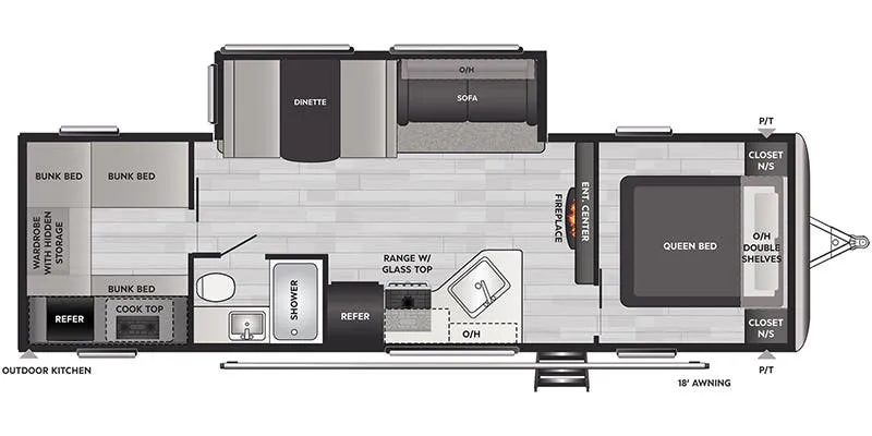 2008 Keystone Springdale 298BH - Floor plan
