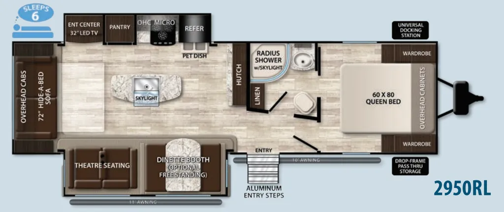2018 Grand Design Imagine 2950RL floor plan