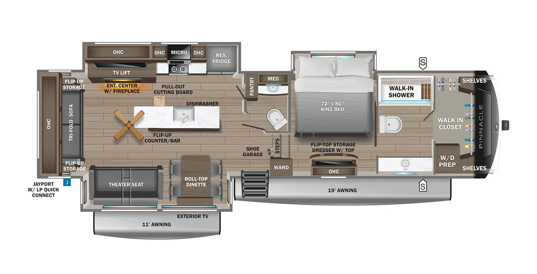 Jayco Pinnacle 36FBTS floor plan