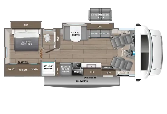 2027 Entegra Coach Odyssey 29V - Floor plan