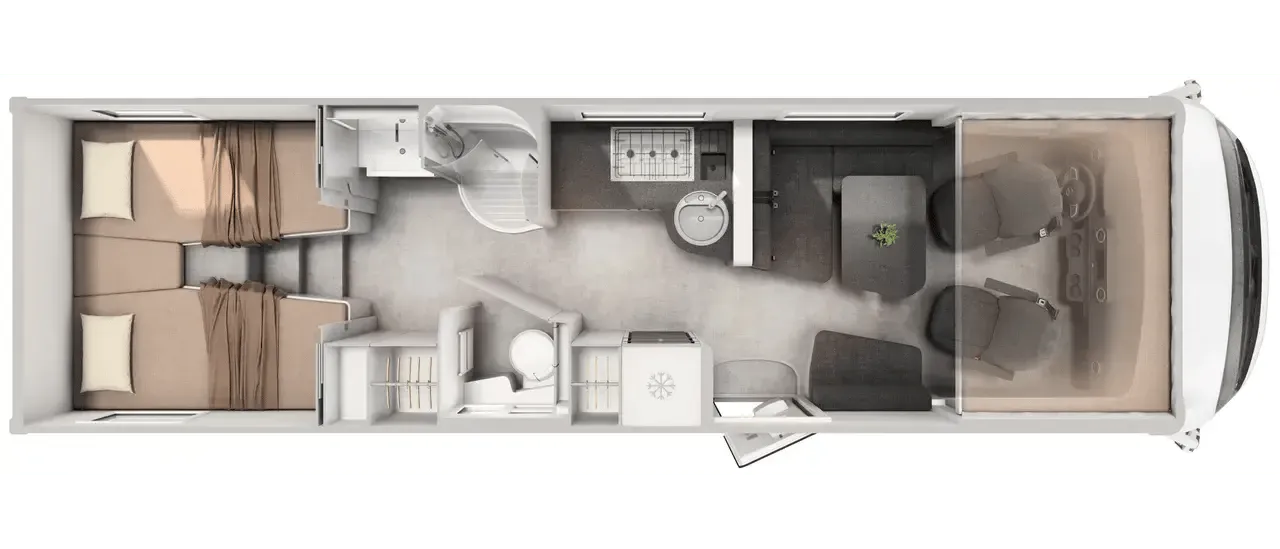 Hymer B-ML I BlackLine 880 floor plan