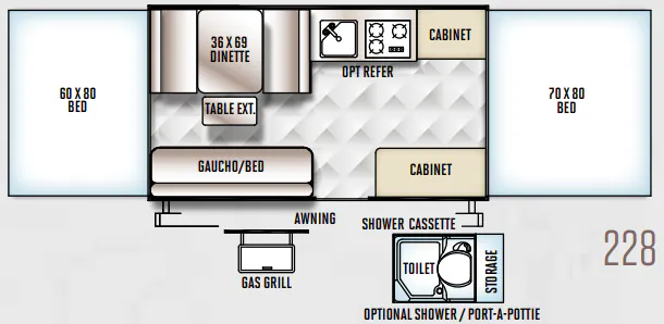 Forest River Flagstaff MAC 228 floor plan