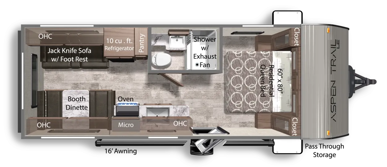 2022 Aspen Trail 21RD 21RD - Floor plan