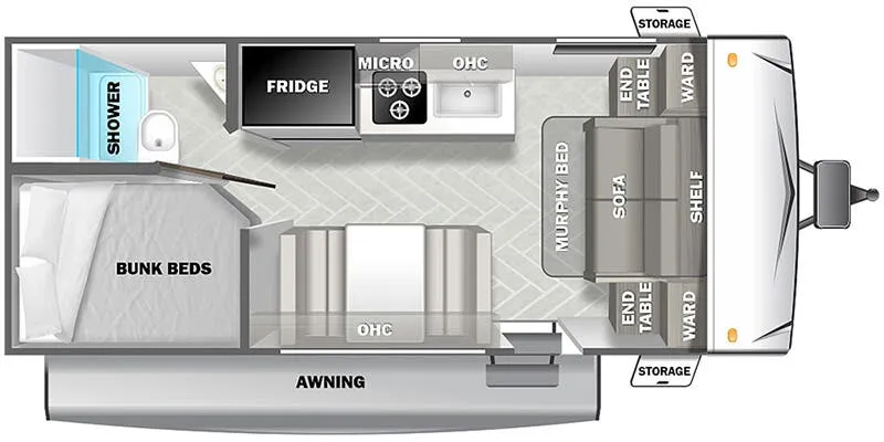 Forest River Wildwood X-Lite Select Southwest 178DB floor plan