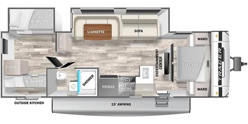 2024 Prime Time Tracer 31BHD - Floor plan
